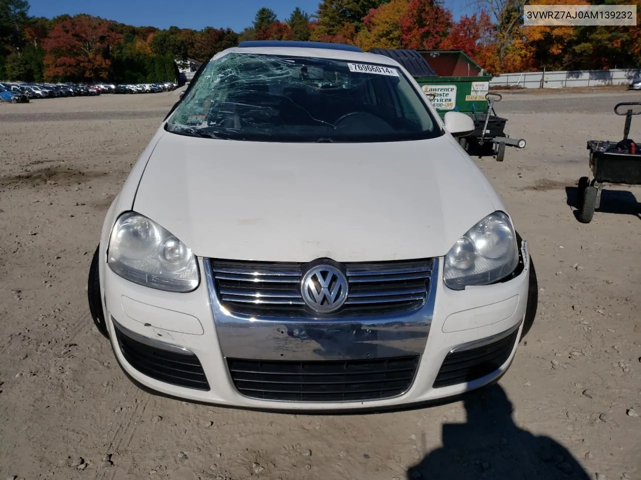 2010 Volkswagen Jetta Se VIN: 3VWRZ7AJ0AM139232 Lot: 76966014