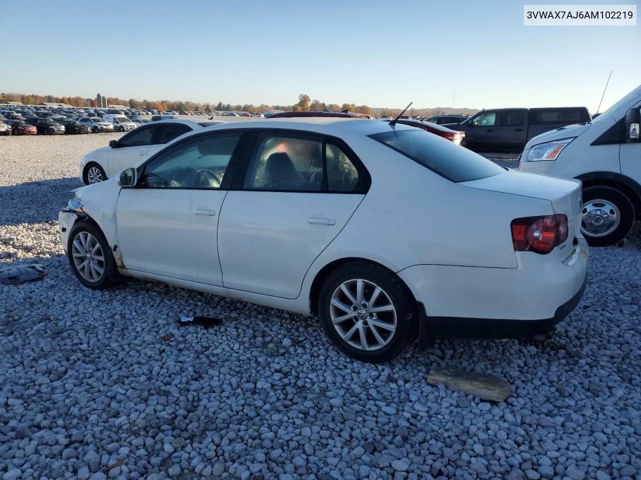 2010 Volkswagen Jetta Limited VIN: 3VWAX7AJ6AM102219 Lot: 77831264