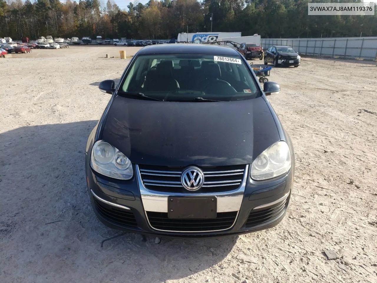 2010 Volkswagen Jetta Limited VIN: 3VWAX7AJ8AM119376 Lot: 78012664