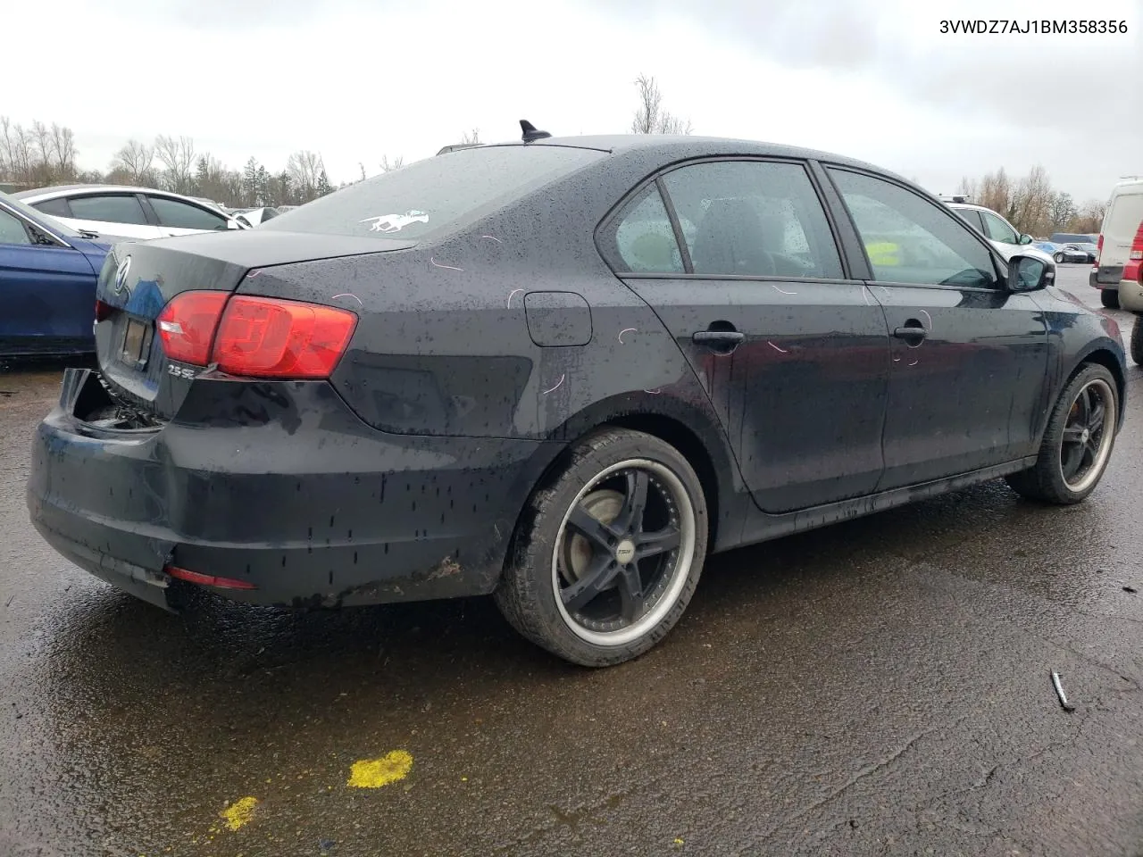 2011 Volkswagen Jetta Se VIN: 3VWDZ7AJ1BM358356 Lot: 38207254