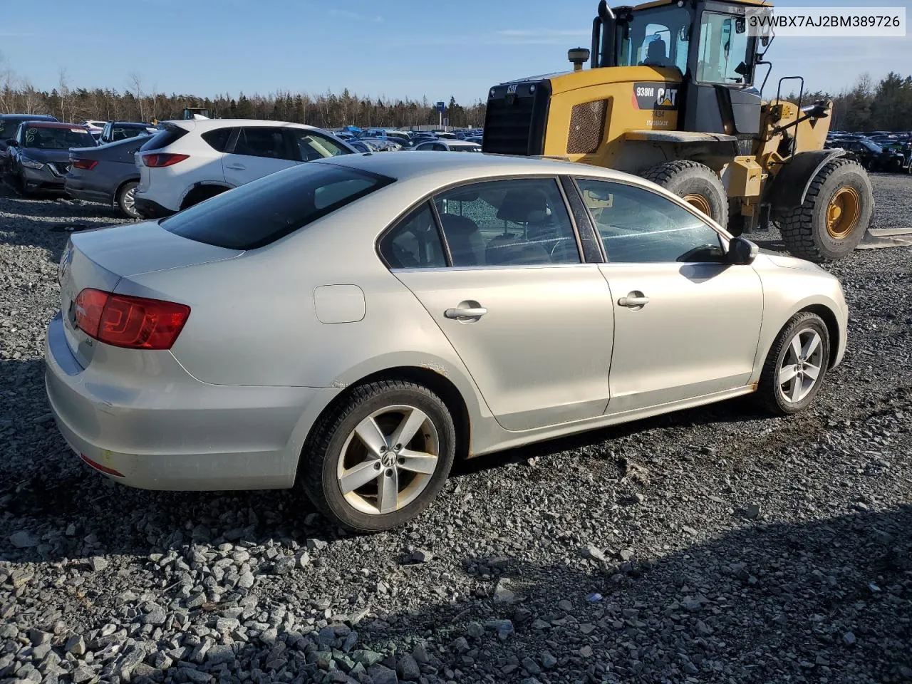 2011 Volkswagen Jetta Se VIN: 3VWBX7AJ2BM389726 Lot: 45474054