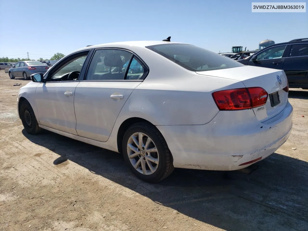 3VWDZ7AJ8BM363019 2011 Volkswagen Jetta Se