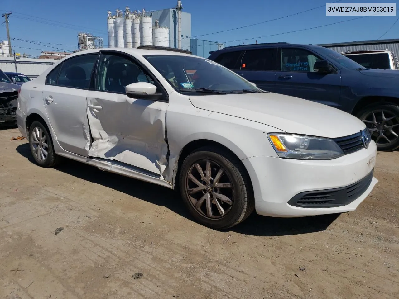 3VWDZ7AJ8BM363019 2011 Volkswagen Jetta Se