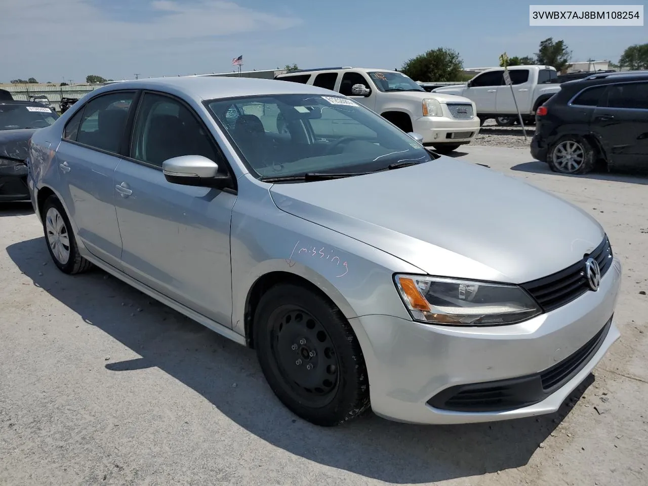 2011 Volkswagen Jetta Se VIN: 3VWBX7AJ8BM108254 Lot: 61252683