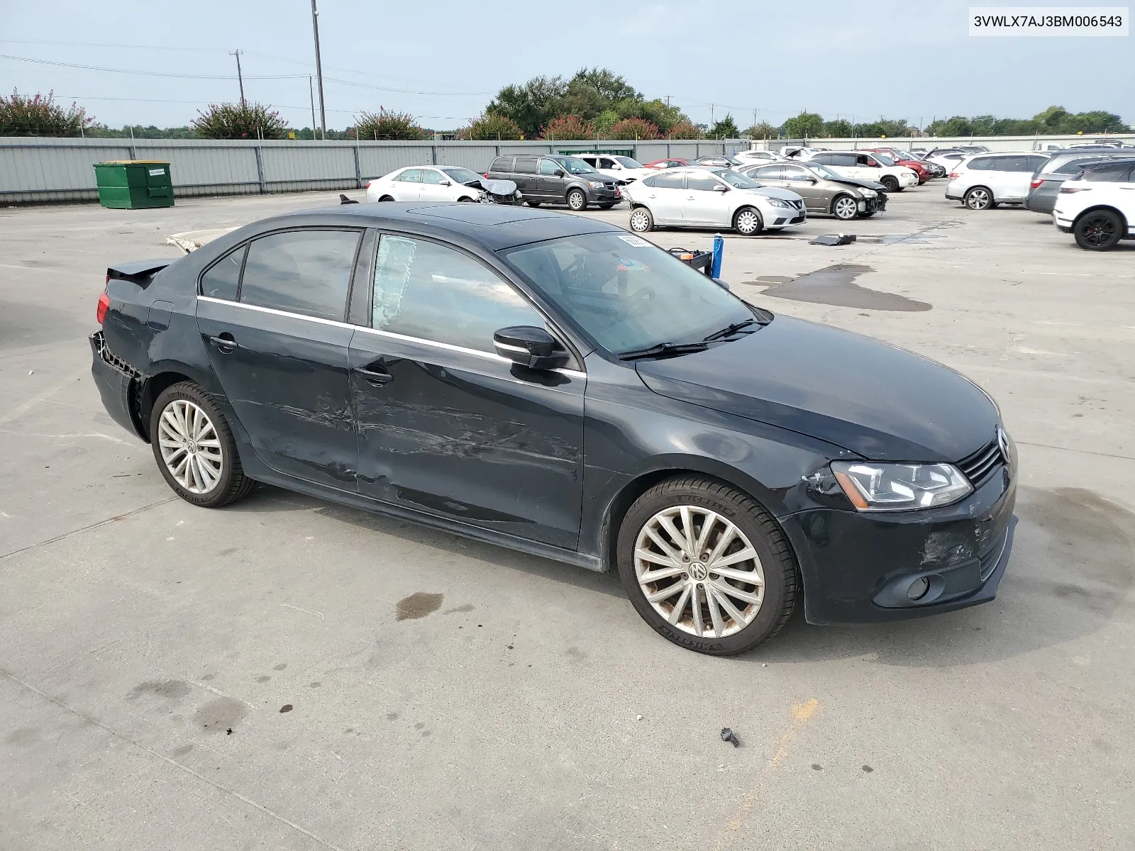 2011 Volkswagen Jetta Sel VIN: 3VWLX7AJ3BM006543 Lot: 66399714