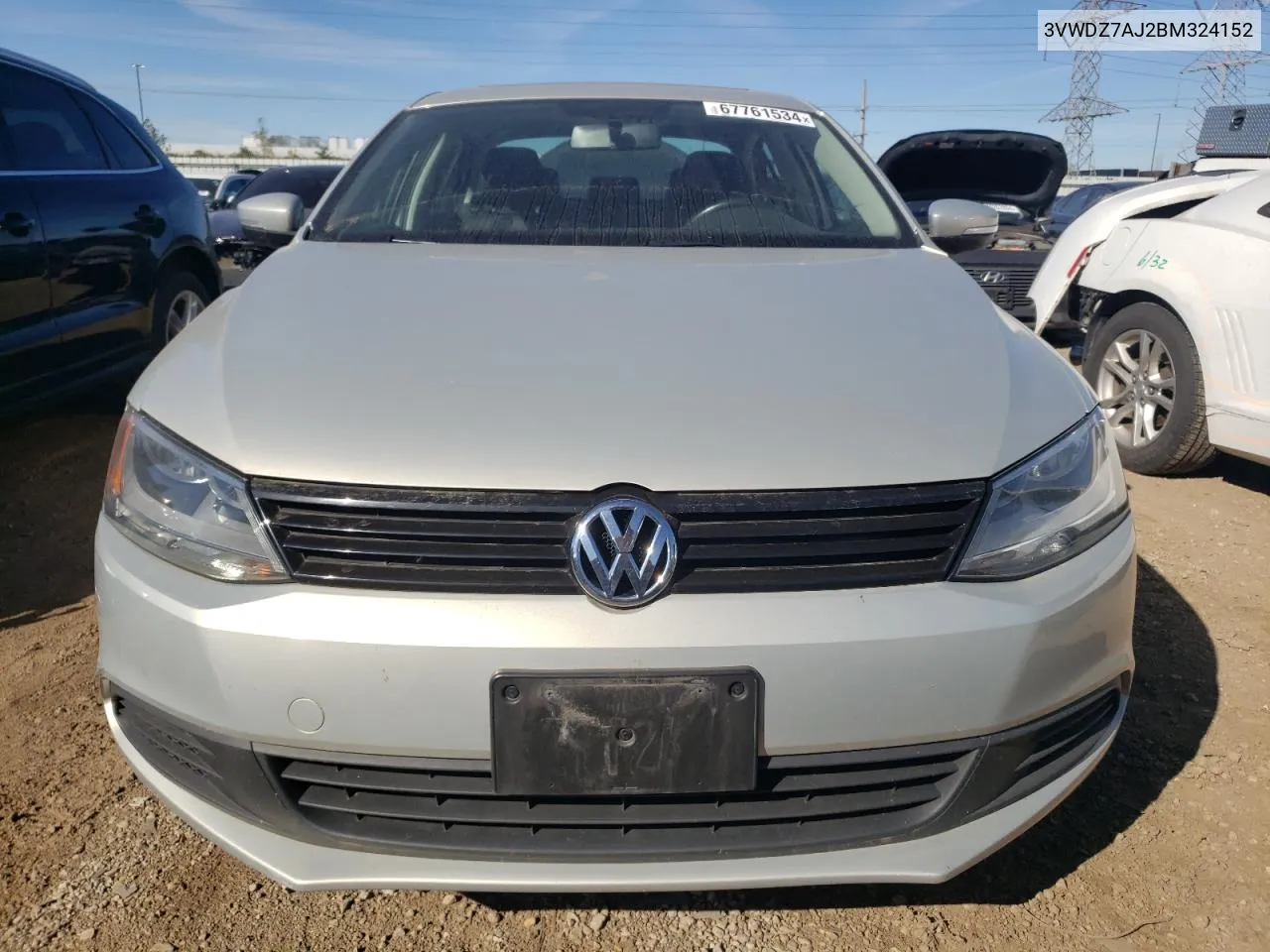 2011 Volkswagen Jetta Se VIN: 3VWDZ7AJ2BM324152 Lot: 67761534