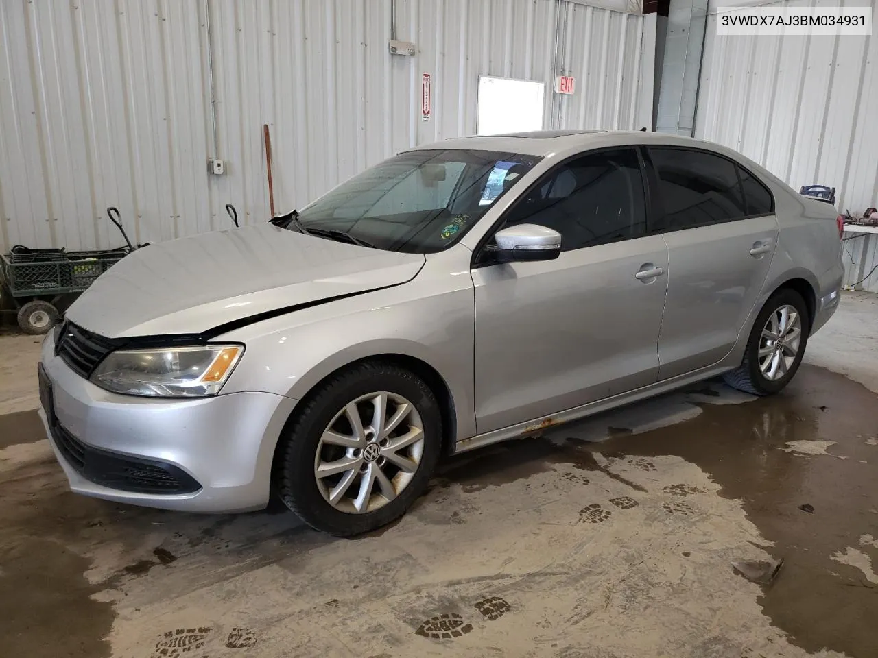 2011 Volkswagen Jetta Se VIN: 3VWDX7AJ3BM034931 Lot: 70623114