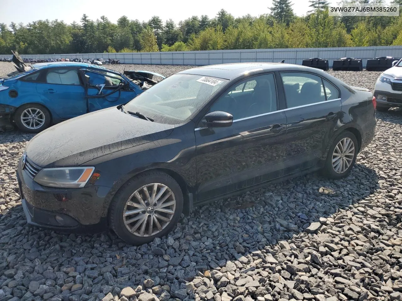 2011 Volkswagen Jetta Sel VIN: 3VWGZ7AJ6BM385260 Lot: 70664104