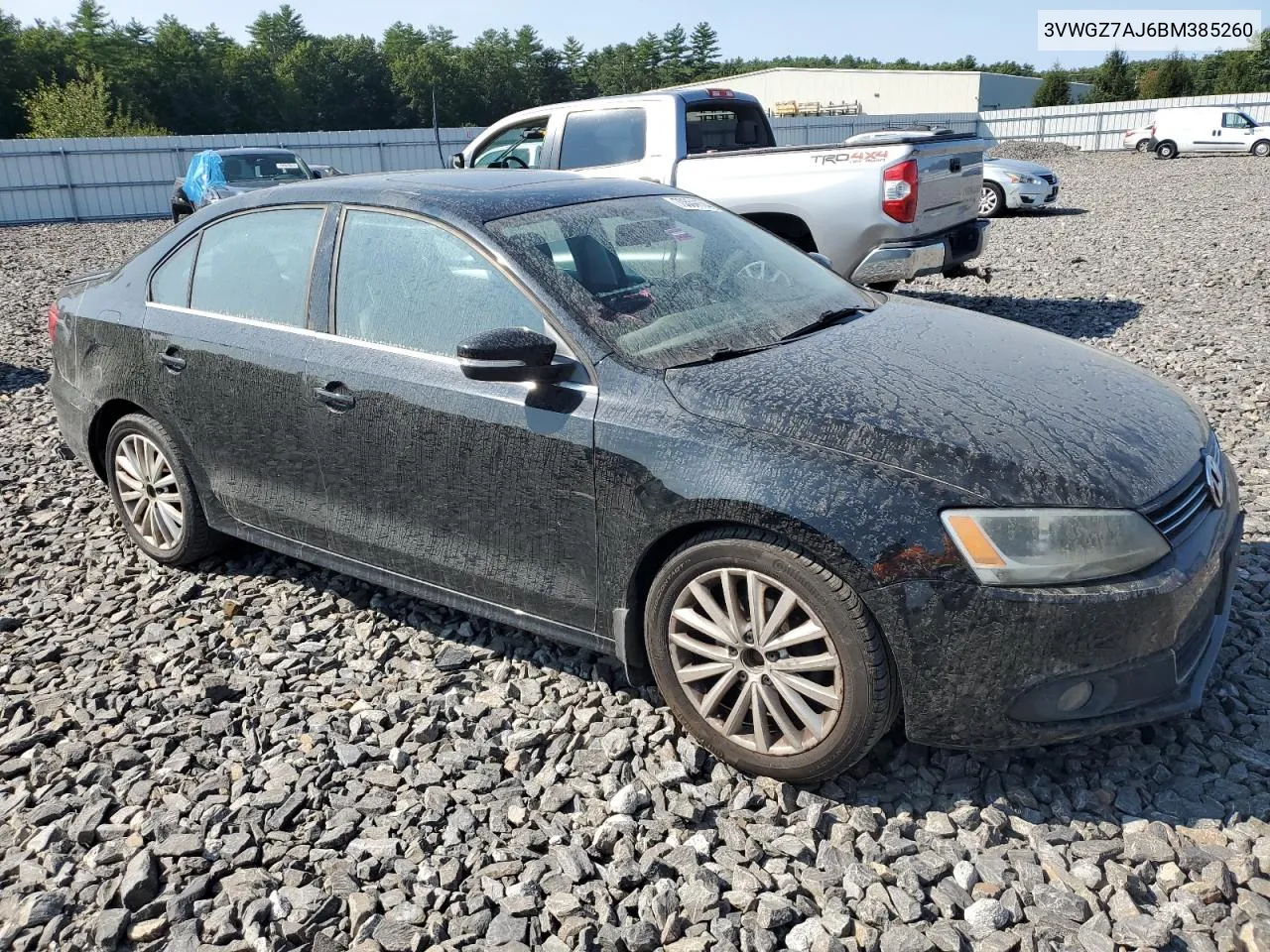 2011 Volkswagen Jetta Sel VIN: 3VWGZ7AJ6BM385260 Lot: 70664104