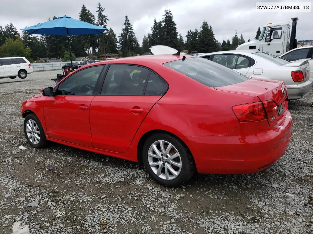 2011 Volkswagen Jetta Se VIN: 3VWDZ7AJ7BM380118 Lot: 70671664