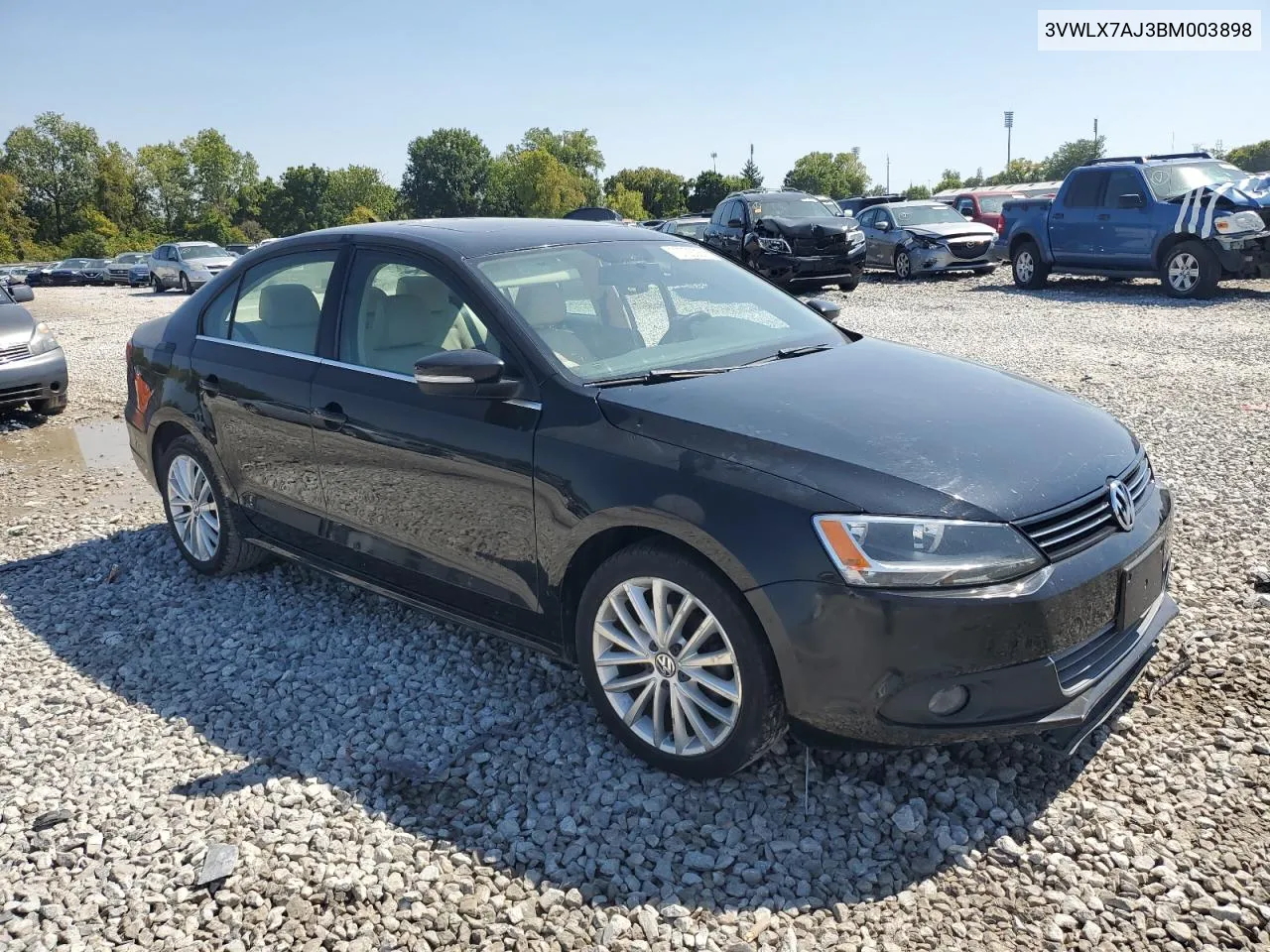 2011 Volkswagen Jetta Sel VIN: 3VWLX7AJ3BM003898 Lot: 70723264