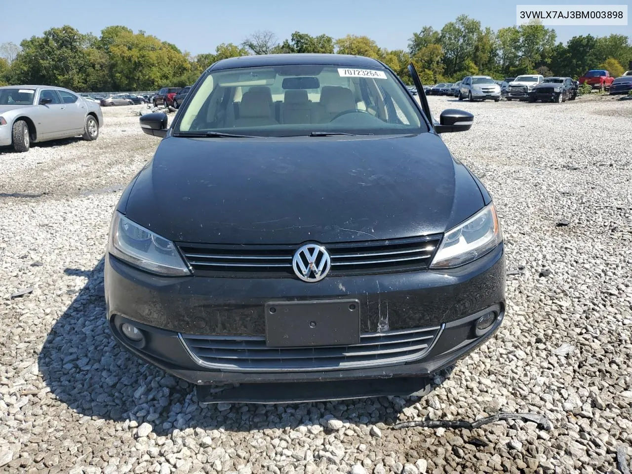 2011 Volkswagen Jetta Sel VIN: 3VWLX7AJ3BM003898 Lot: 70723264