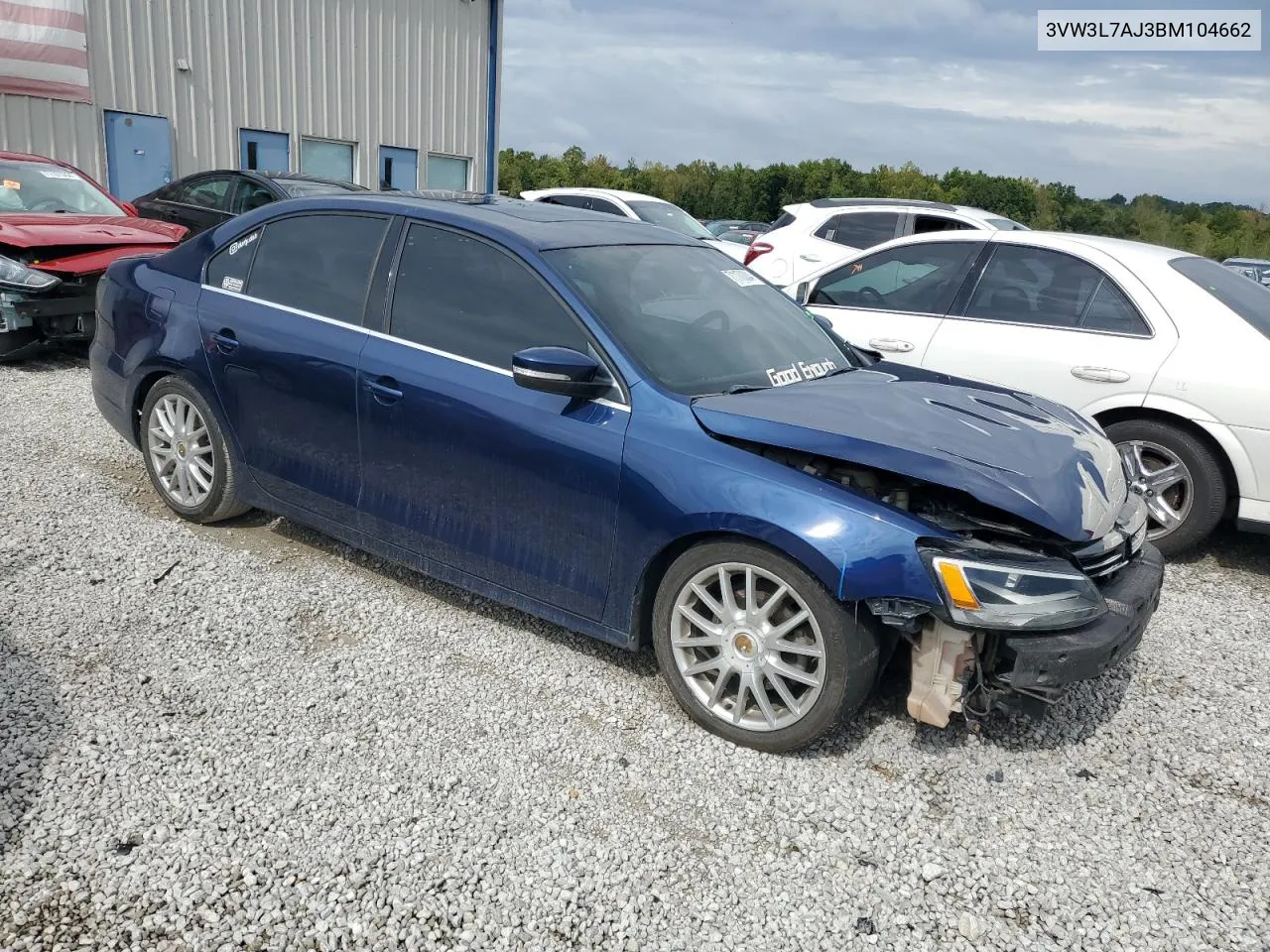 2011 Volkswagen Jetta Tdi VIN: 3VW3L7AJ3BM104662 Lot: 71170334