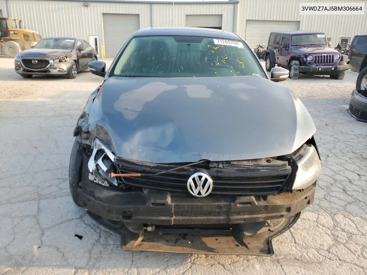 2011 Volkswagen Jetta Se VIN: 3VWDZ7AJ5BM306664 Lot: 71269794