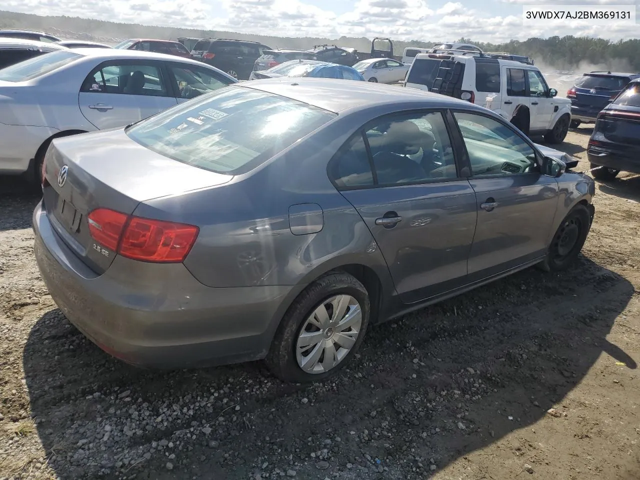 2011 Volkswagen Jetta Se VIN: 3VWDX7AJ2BM369131 Lot: 72285894