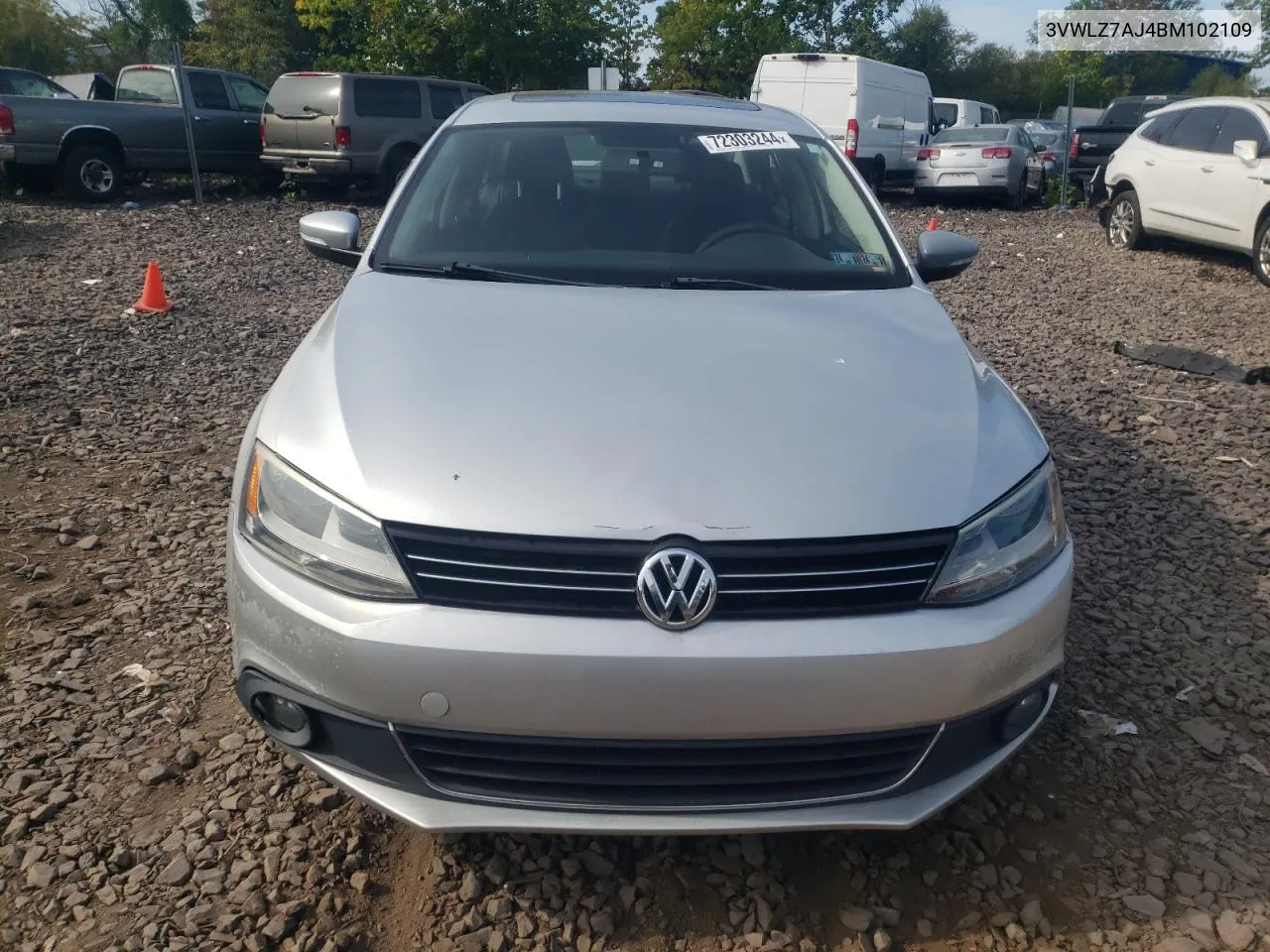 2011 Volkswagen Jetta Sel VIN: 3VWLZ7AJ4BM102109 Lot: 72303244