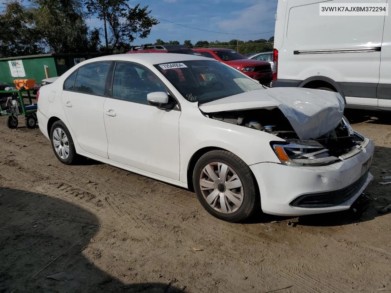 3VW1K7AJXBM372294 2011 Volkswagen Jetta Base