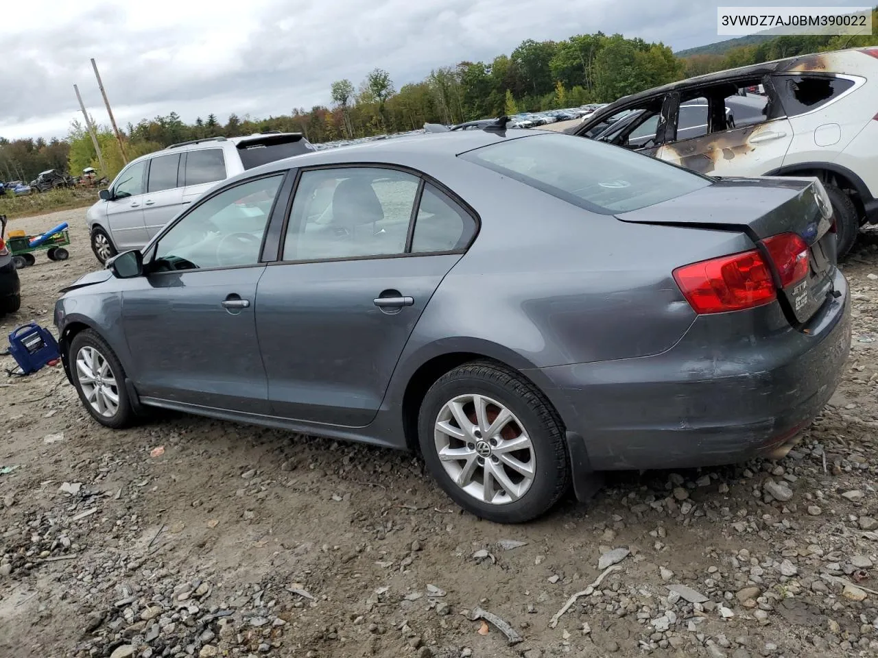 3VWDZ7AJ0BM390022 2011 Volkswagen Jetta Se