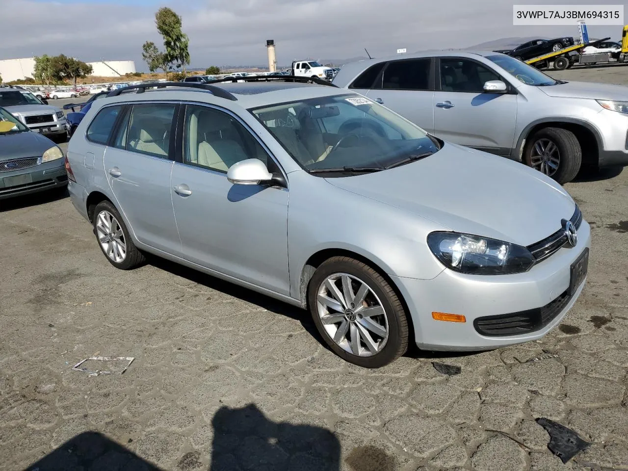 2011 Volkswagen Jetta Tdi VIN: 3VWPL7AJ3BM694315 Lot: 73052134