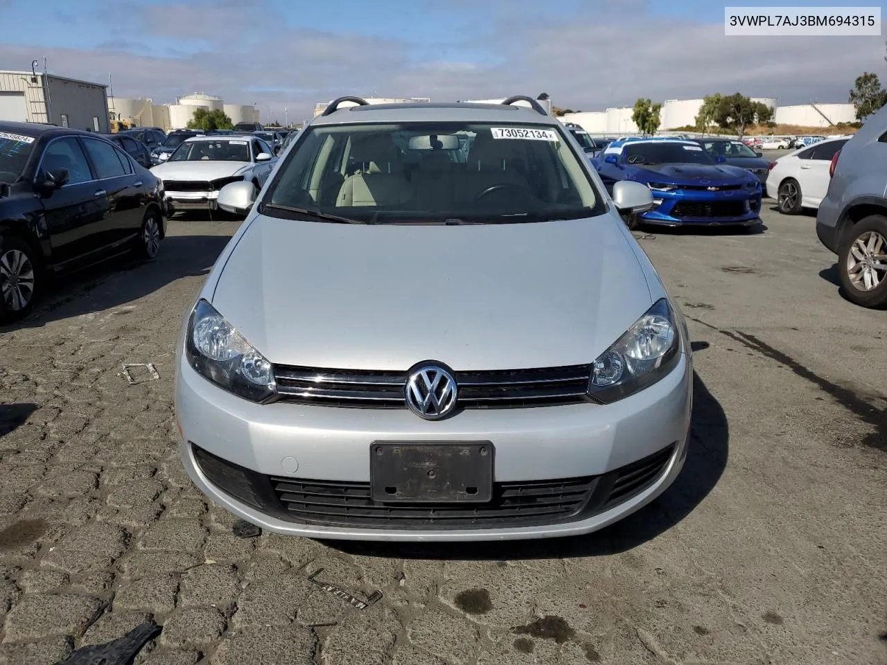 2011 Volkswagen Jetta Tdi VIN: 3VWPL7AJ3BM694315 Lot: 73052134