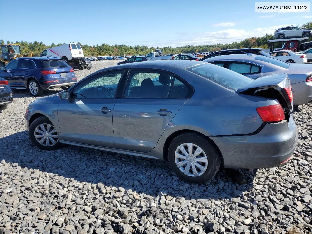 2011 Volkswagen Jetta Base VIN: 3VW2K7AJ4BM111523 Lot: 73330794