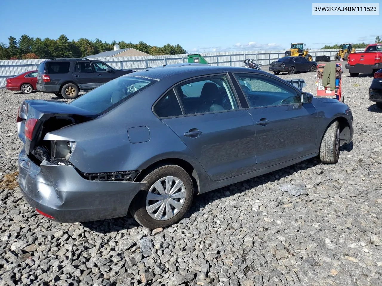 2011 Volkswagen Jetta Base VIN: 3VW2K7AJ4BM111523 Lot: 73330794