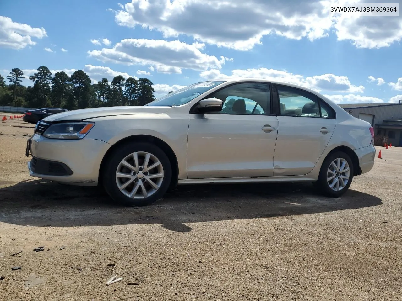 2011 Volkswagen Jetta Se VIN: 3VWDX7AJ3BM369364 Lot: 73516454