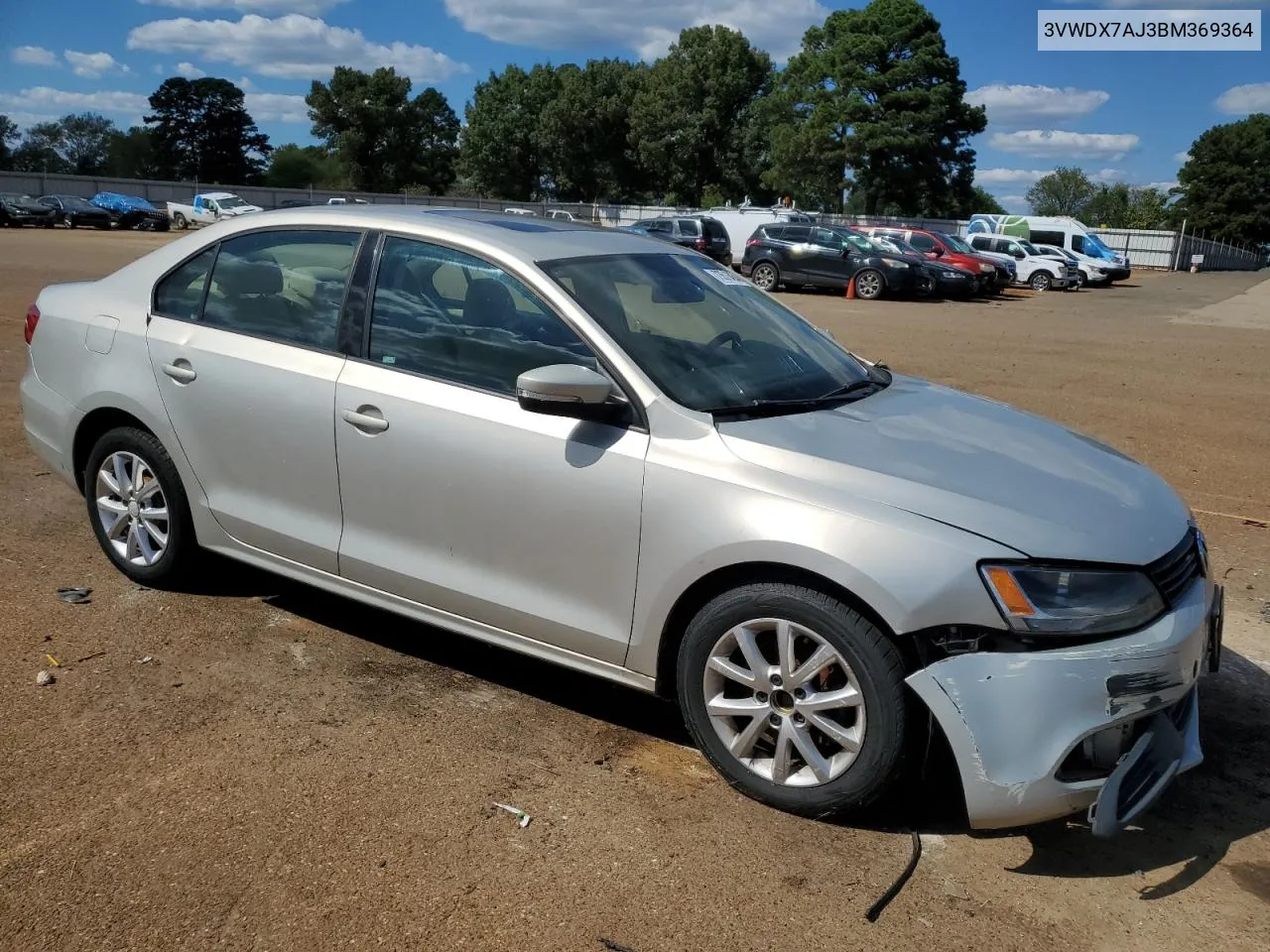 2011 Volkswagen Jetta Se VIN: 3VWDX7AJ3BM369364 Lot: 73516454