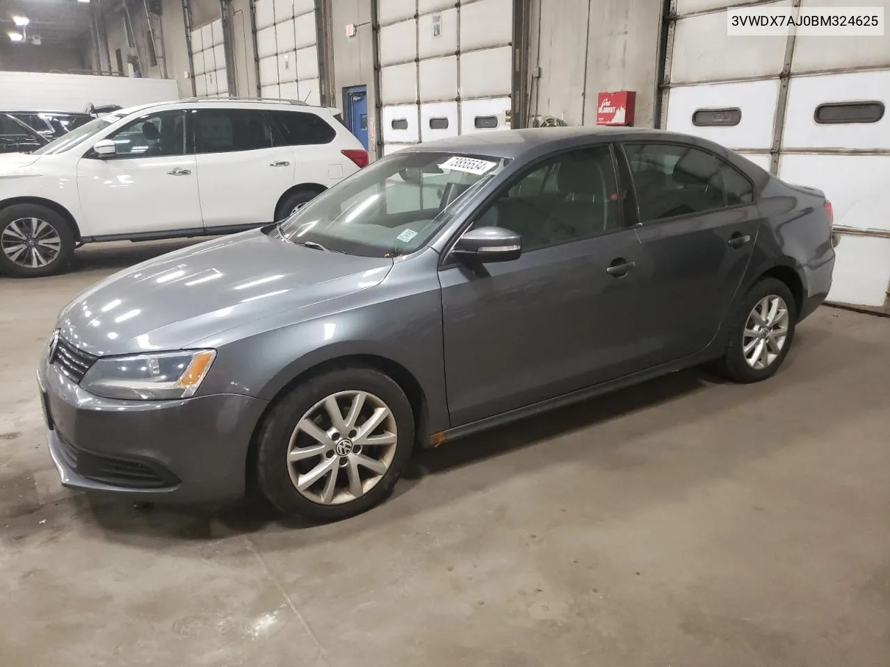 2011 Volkswagen Jetta Se VIN: 3VWDX7AJ0BM324625 Lot: 73855534