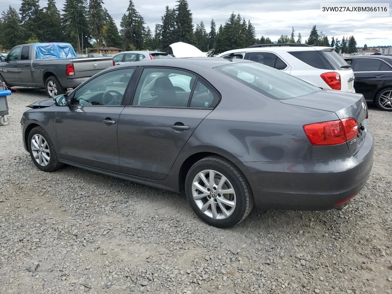 2011 Volkswagen Jetta Se VIN: 3VWDZ7AJXBM366116 Lot: 74119064