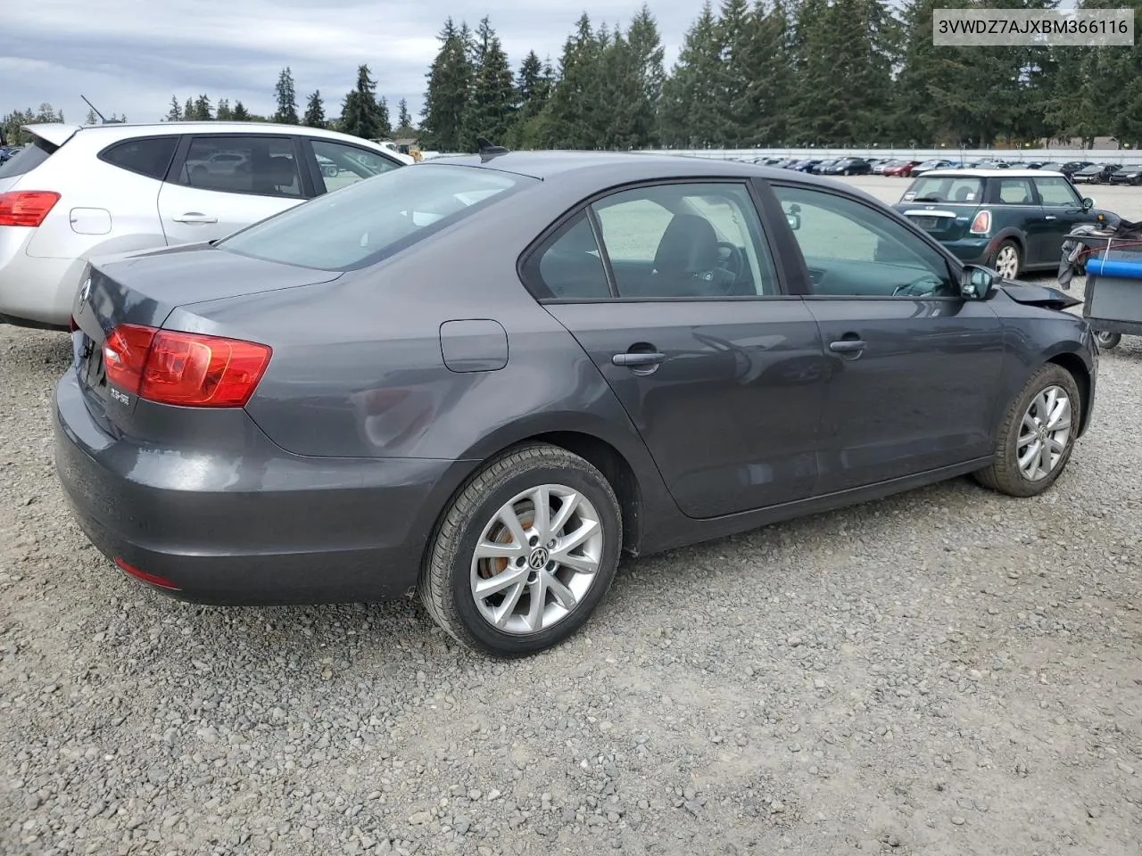 2011 Volkswagen Jetta Se VIN: 3VWDZ7AJXBM366116 Lot: 74119064