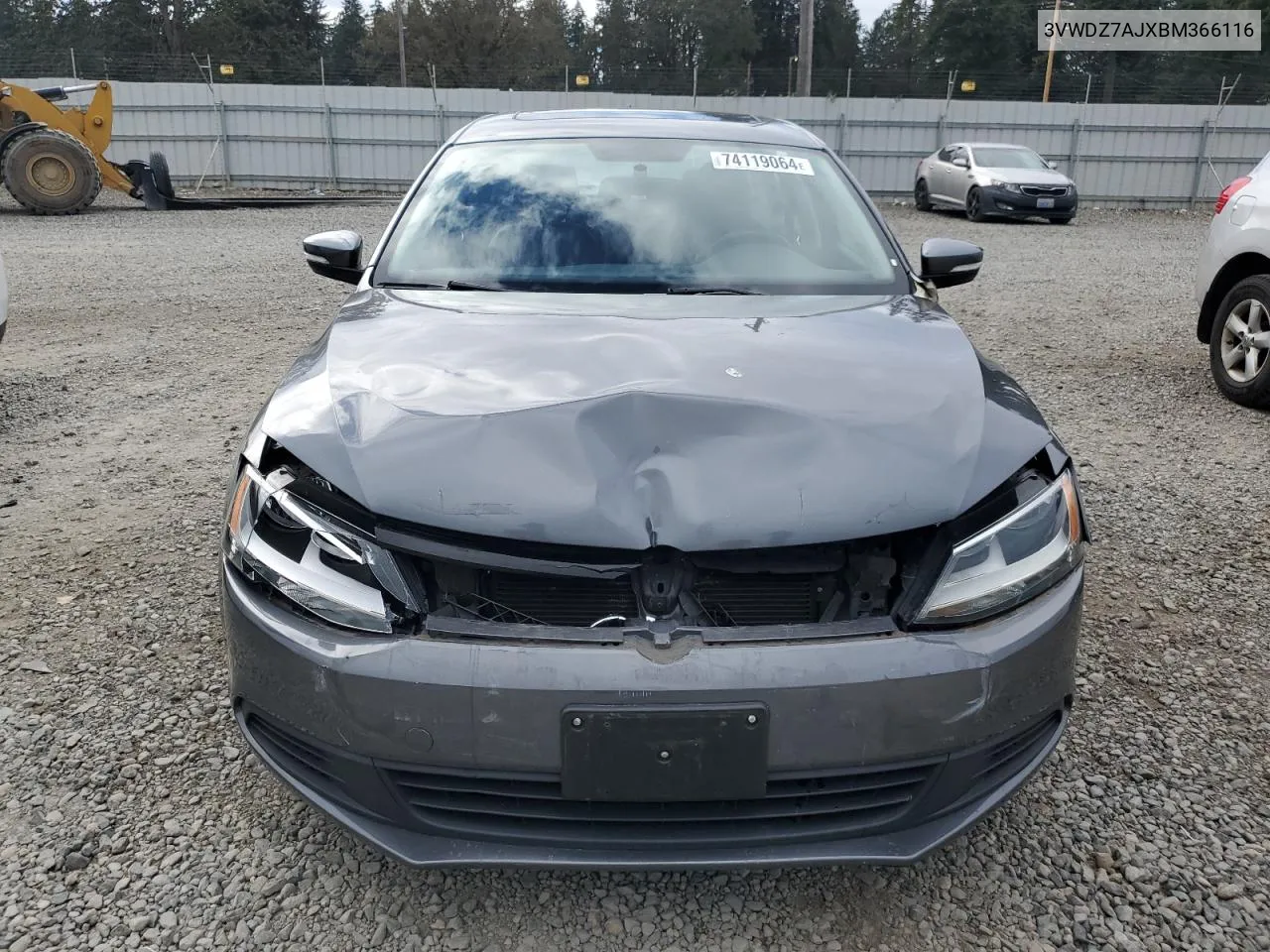 2011 Volkswagen Jetta Se VIN: 3VWDZ7AJXBM366116 Lot: 74119064