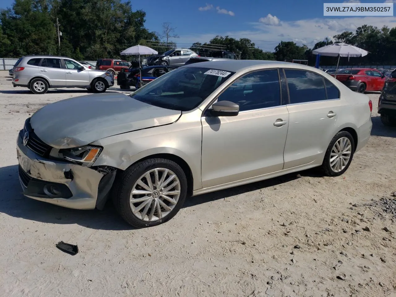 2011 Volkswagen Jetta Sel VIN: 3VWLZ7AJ9BM350257 Lot: 74178244