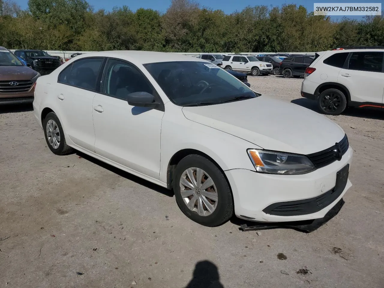 2011 Volkswagen Jetta Base VIN: 3VW2K7AJ7BM332582 Lot: 74233294