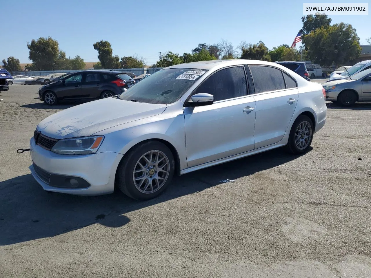 2011 Volkswagen Jetta Tdi VIN: 3VWLL7AJ7BM091902 Lot: 74318054