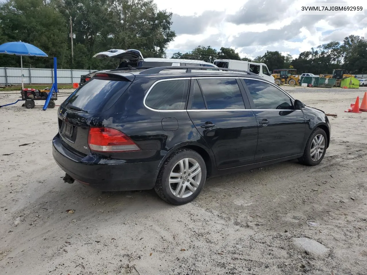 2011 Volkswagen Jetta Tdi VIN: 3VWML7AJ0BM692959 Lot: 74376044