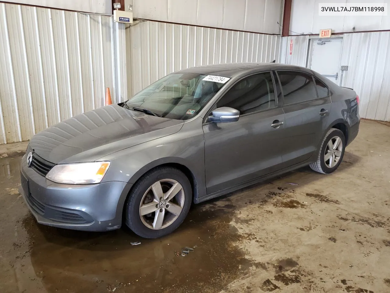 2011 Volkswagen Jetta Tdi VIN: 3VWLL7AJ7BM118998 Lot: 74421784