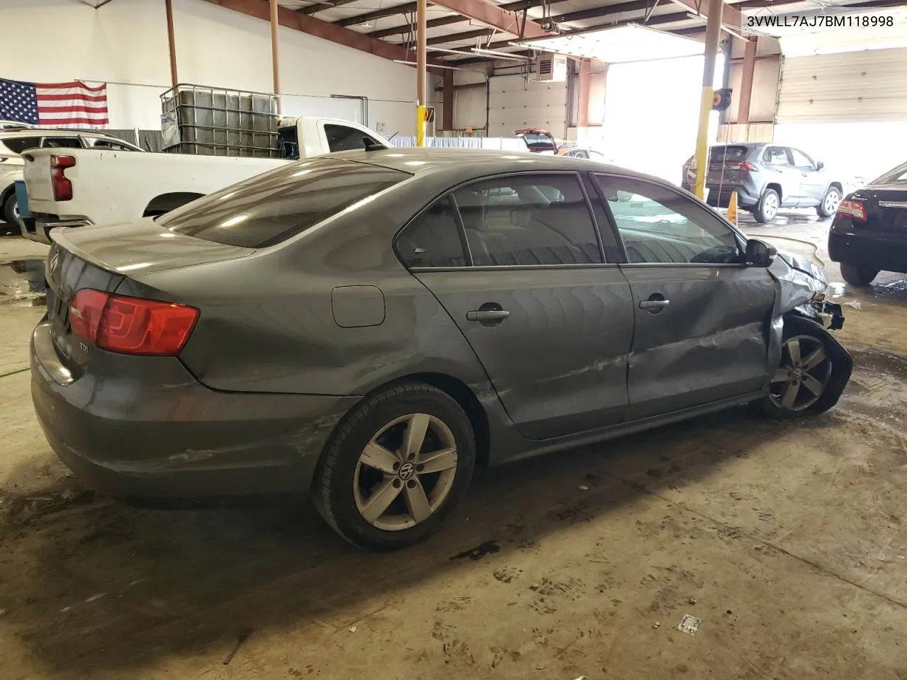 2011 Volkswagen Jetta Tdi VIN: 3VWLL7AJ7BM118998 Lot: 74421784