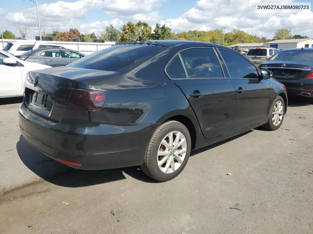 2011 Volkswagen Jetta Se VIN: 3VWDZ7AJ3BM080723 Lot: 74424184