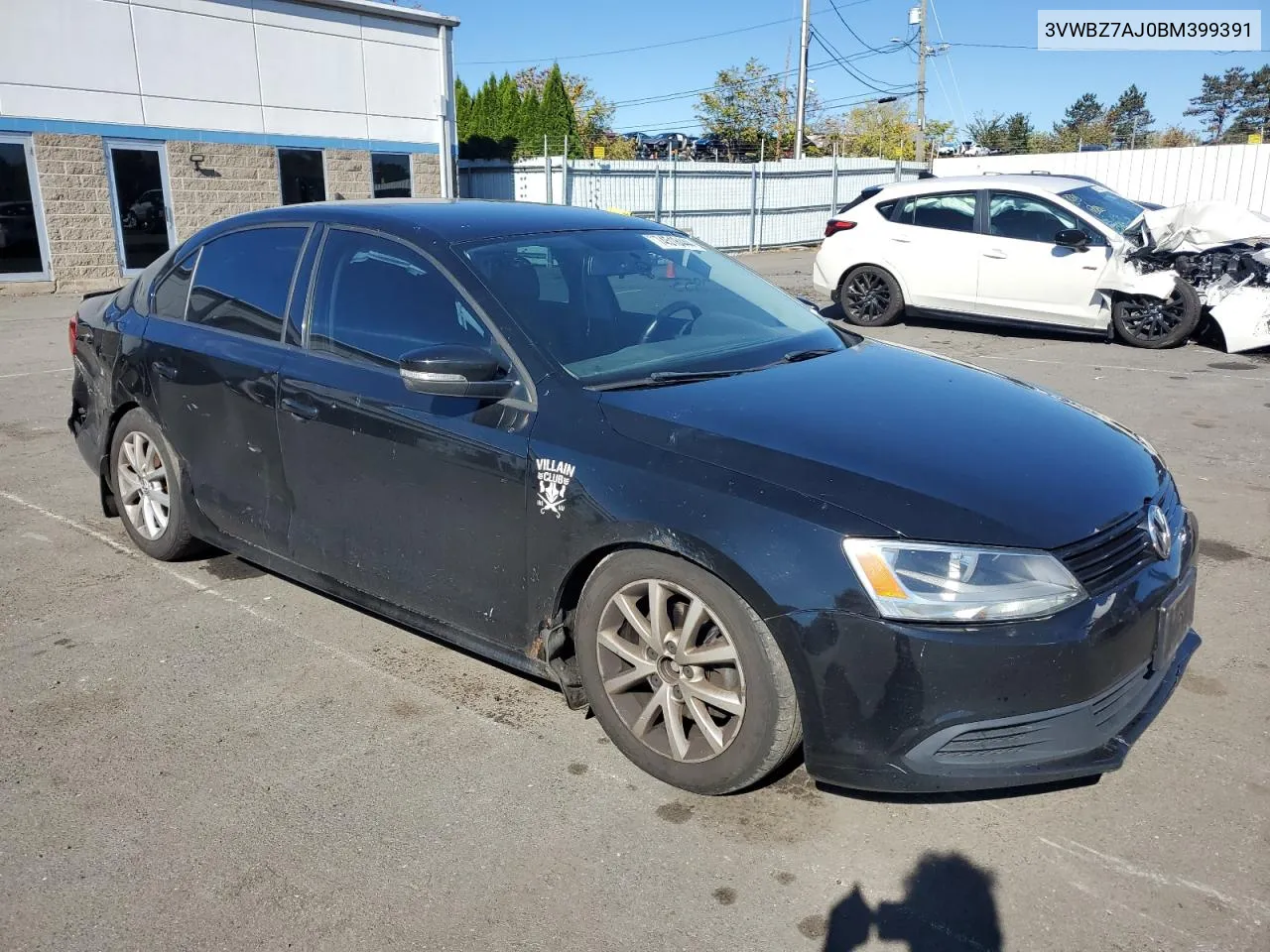 2011 Volkswagen Jetta Se VIN: 3VWBZ7AJ0BM399391 Lot: 74518444