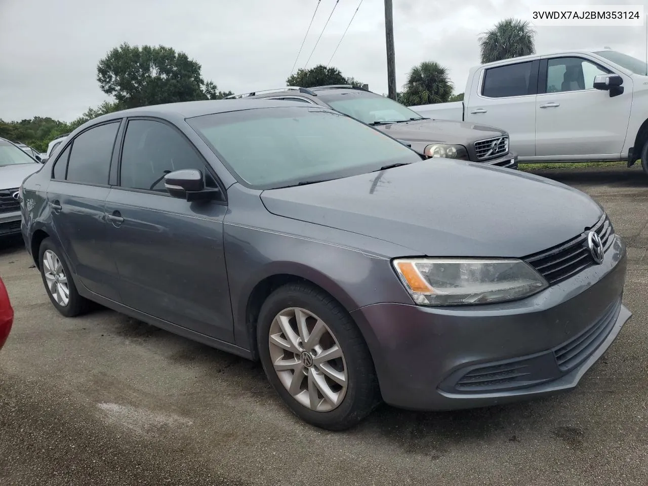 2011 Volkswagen Jetta Se VIN: 3VWDX7AJ2BM353124 Lot: 74736464