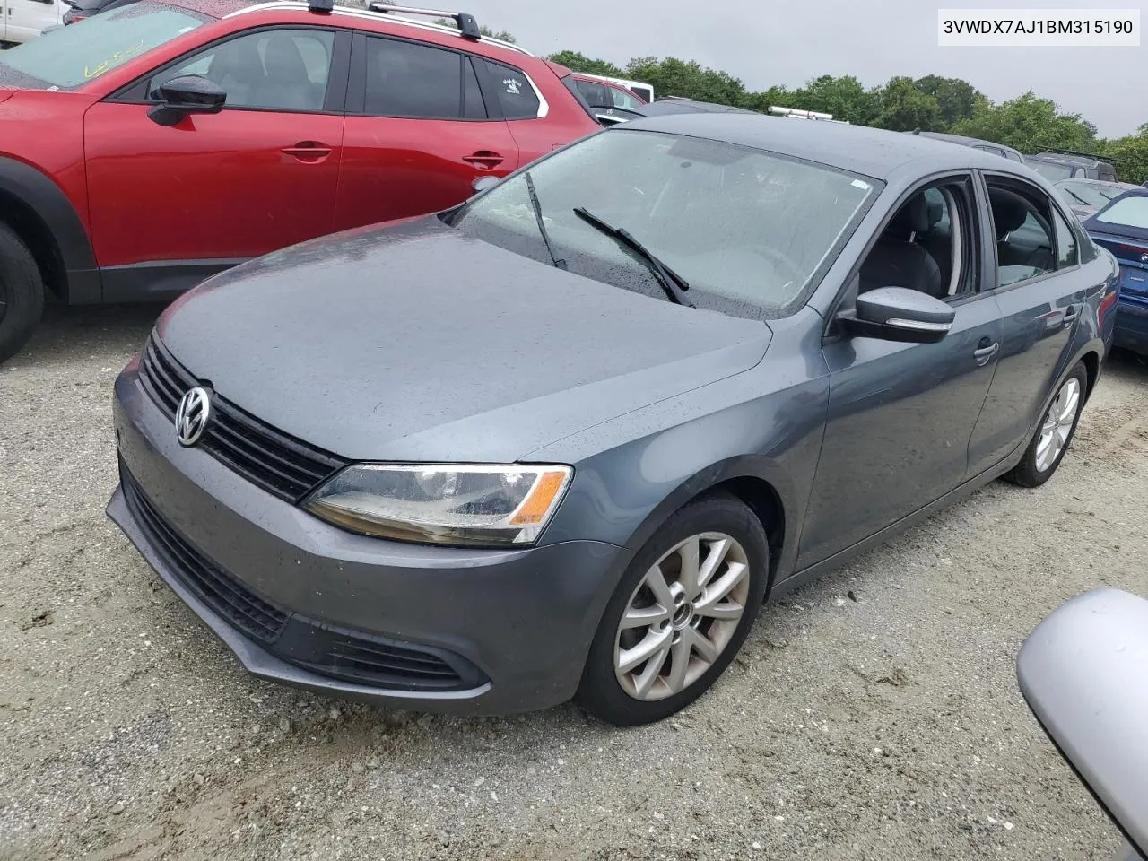 2011 Volkswagen Jetta Se VIN: 3VWDX7AJ1BM315190 Lot: 74756104