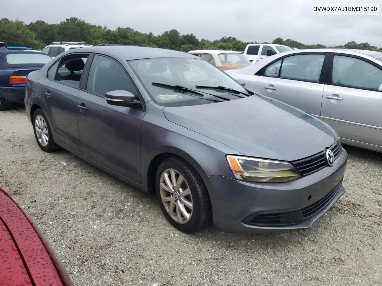 2011 Volkswagen Jetta Se VIN: 3VWDX7AJ1BM315190 Lot: 74756104