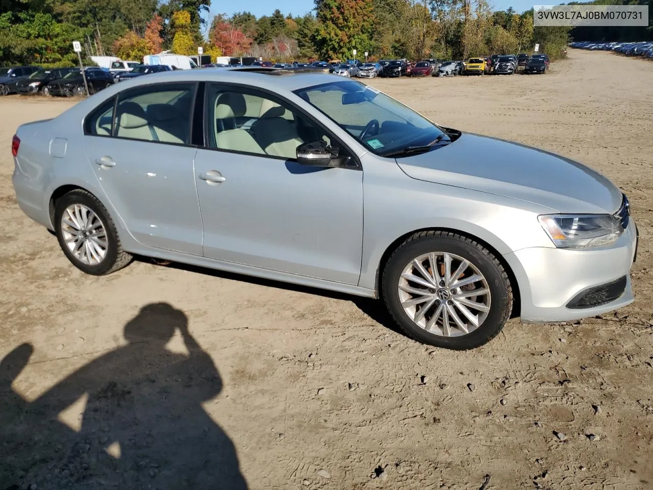 2011 Volkswagen Jetta Tdi VIN: 3VW3L7AJ0BM070731 Lot: 75023794