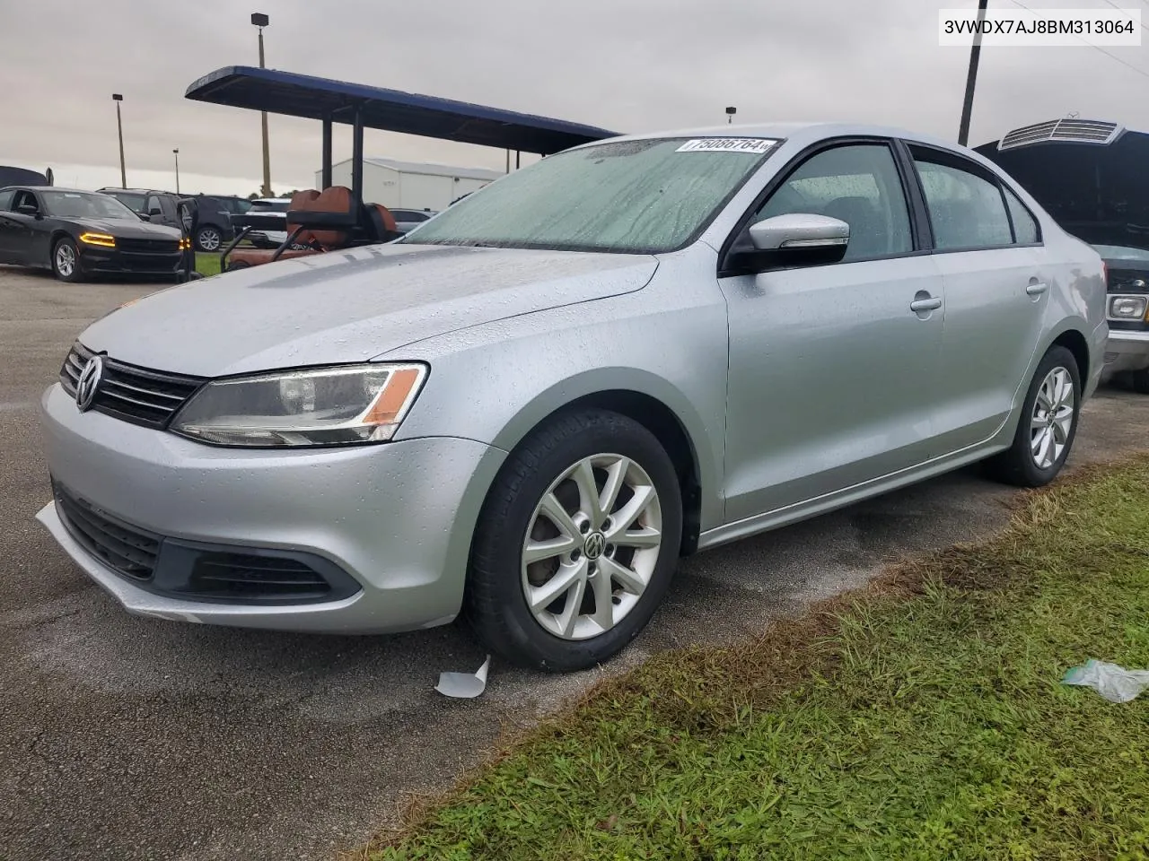 2011 Volkswagen Jetta Se VIN: 3VWDX7AJ8BM313064 Lot: 75086764