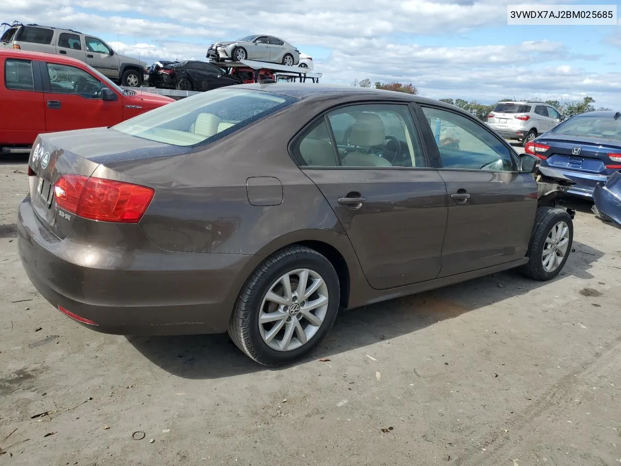 2011 Volkswagen Jetta Se VIN: 3VWDX7AJ2BM025685 Lot: 75445524