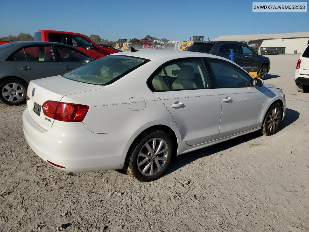 2011 Volkswagen Jetta Se VIN: 3VWDX7AJ9BM052558 Lot: 76376734