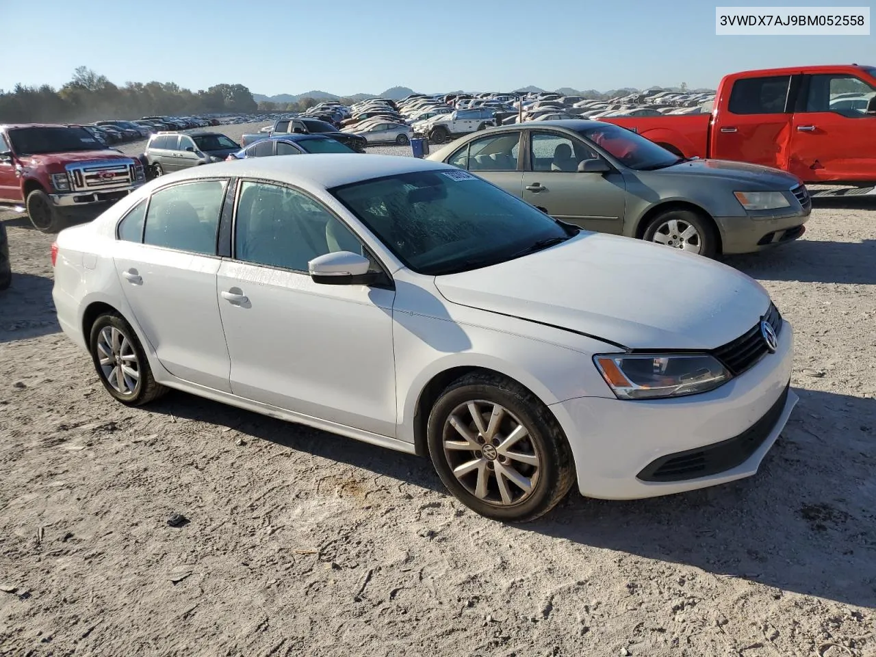 2011 Volkswagen Jetta Se VIN: 3VWDX7AJ9BM052558 Lot: 76376734