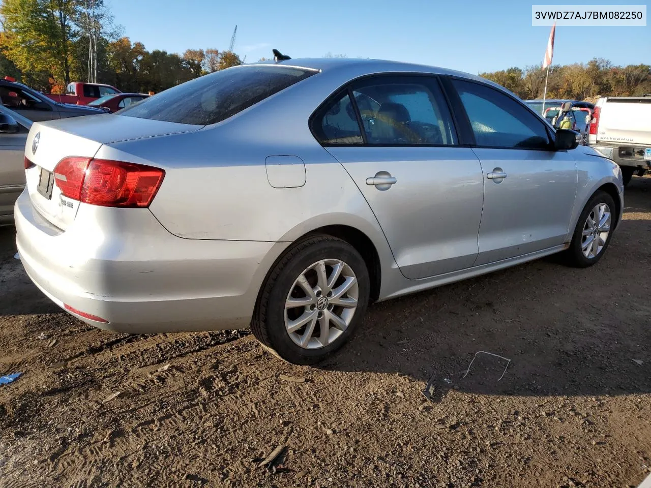 2011 Volkswagen Jetta Se VIN: 3VWDZ7AJ7BM082250 Lot: 76488124