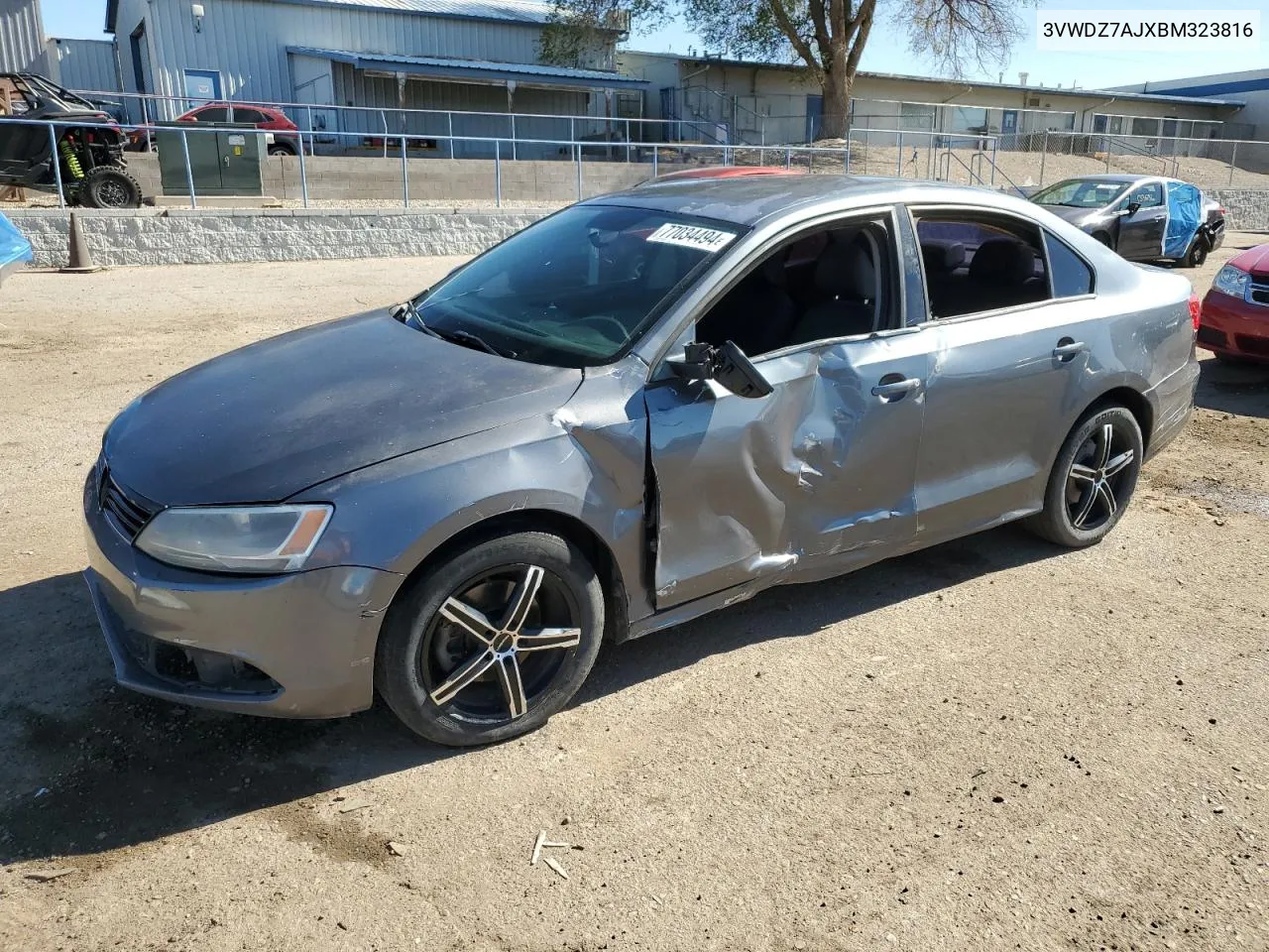 2011 Volkswagen Jetta Se VIN: 3VWDZ7AJXBM323816 Lot: 77034494